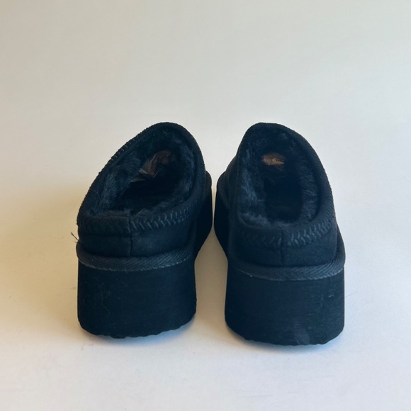 New Shoe Dazzle Black Suede Faux Fur Lining Slippers size 7 - Picture 8 of 11